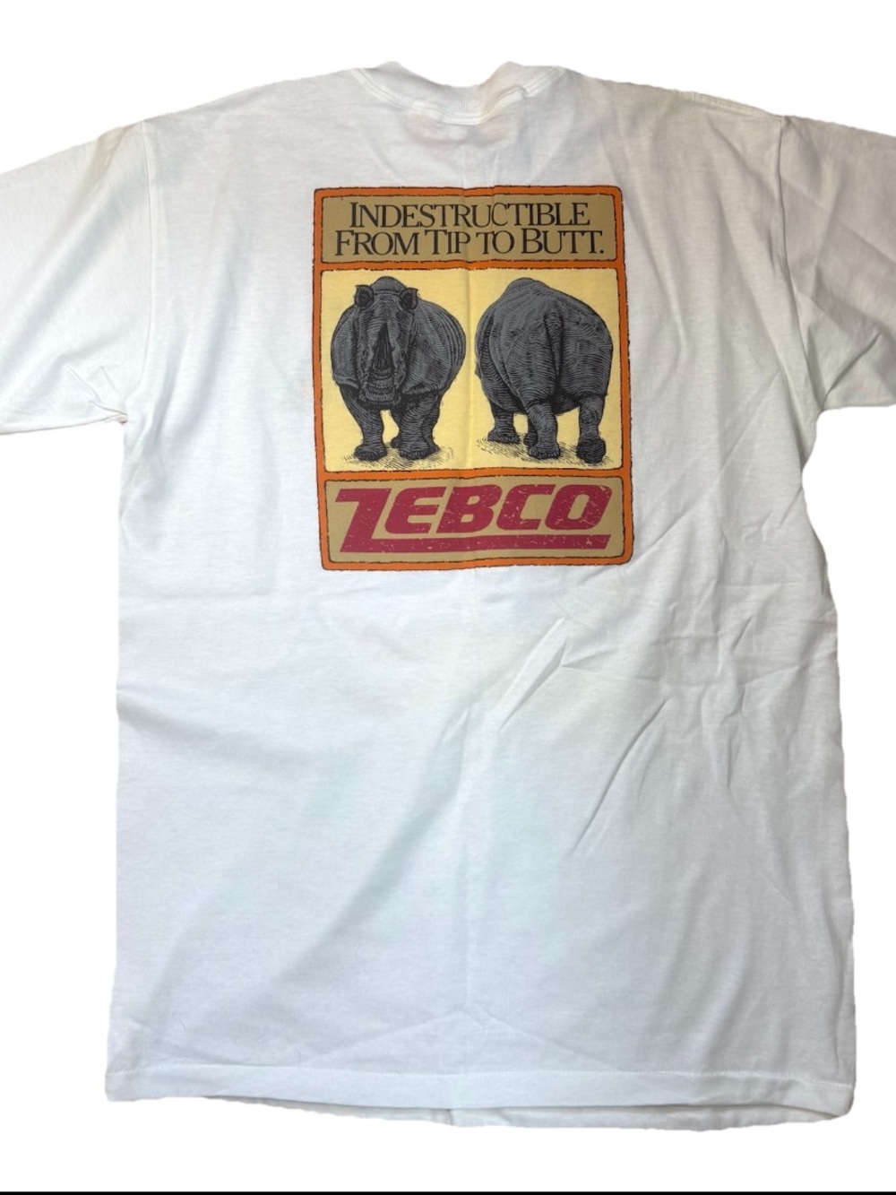 Vintage Zebco Rhino Rods Single Stitch Short Sleeve Tee
